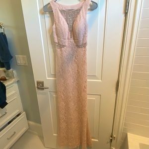 Long Formal/Prom Blush Pink Dress